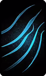 a dark black background with blue swirls in the middle