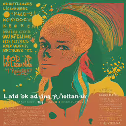 an ad for a show with a woman