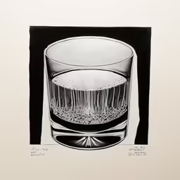 a glass with water on a table