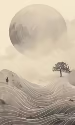 two people walking in a grassy field under a cloudy sky