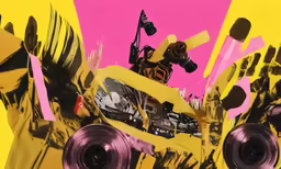 an abstract photograph with two different colors of a person