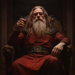 a man with long hair sitting in a chair holding a cigarette
