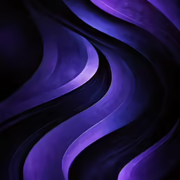 a computer generated wallpaper with purple curved lines and stars in the sky