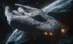 the hands are decorated with tiny holes