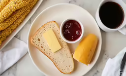 two different kinds of bread, cheese and jelly