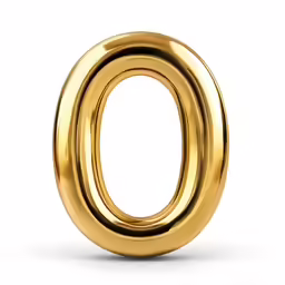 gold 3d number 10 on a white background