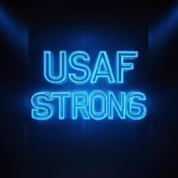 a neon sign is lit up against a dark background