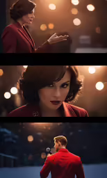 the movie is showing the woman talking on her phone