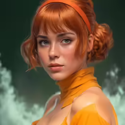 a painting of a woman wearing a yellow top