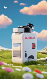 an old fashioned machine sitting in the grass