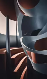 abstract art of various curves and colors