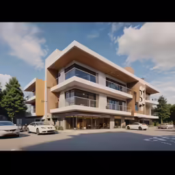an apartment building that appears to be a modern complex