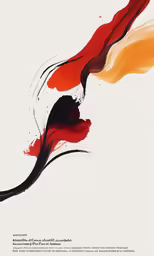 a painting with different colors and lines