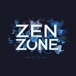 the words zenzonene in white, on a black background