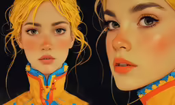 a very artistic picture of two pretty girls