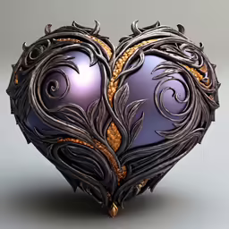 a close up view of a heart shaped object
