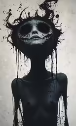 a woman has lots of water on her head