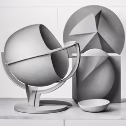 a picture with two balls and one bowl
