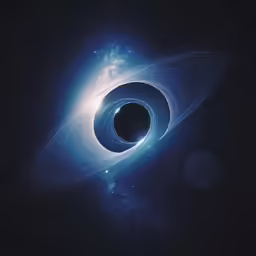 a large black hole with a lightening disk