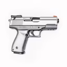a gun on a white background is shown