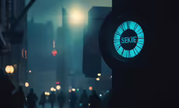 an illuminated seuss clock sitting on the side of a building
