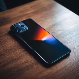 the back of an iphone x on a table