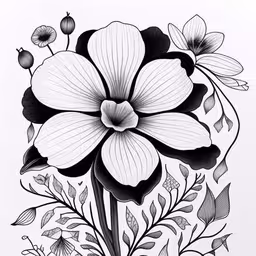 a drawing of flowers on paper,flower drawings for kids are the best way to decorate it with a pencil