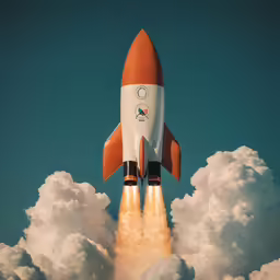 the rockets are flying in the air and releasing a lot of smoke