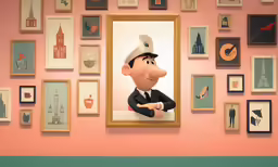 a painting of a person dressed in uniform