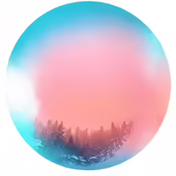 a circle with trees on it in the middle of the day