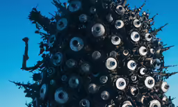 the large metal thing is made out of bolts and wires