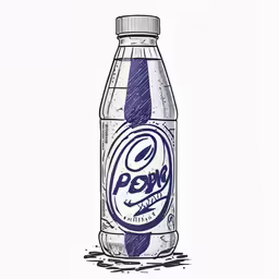 a blue and white pepsi logo can in water
