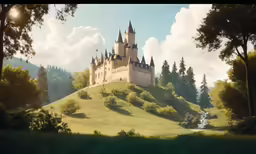 an image of a castle built on top of a hill