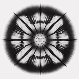 the center of a circular object made of lines