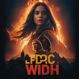 the poster for a movie with a woman staring at a man