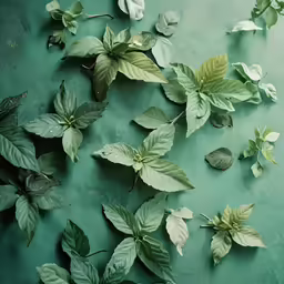 green leaves and plants spread over the surface