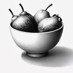 a white bowl filled with apples on top of a table
