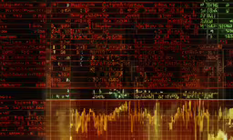a bunch of screens showing data and numbers,a display displaying the spread of an array of stock options