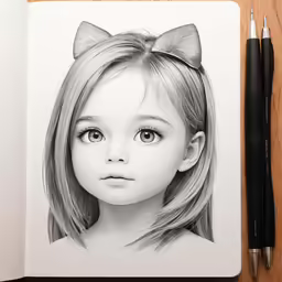 an image of a girl with big bows and a bow in her hair