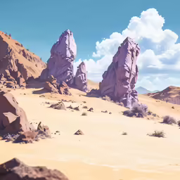 these are some big rocks in the desert