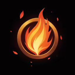 a flame that looks like it is coming out of the ring