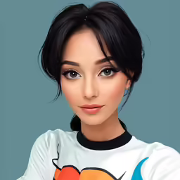 a woman posing for the camera while wearing a shirt