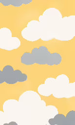 an old painting of clouds in the sky