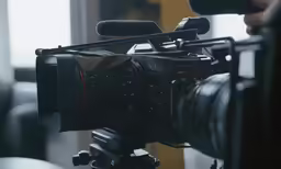 a closeup photo of a video camera