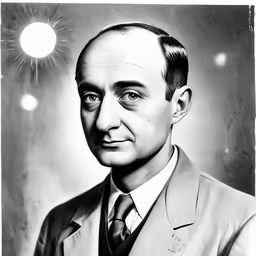 a vintage black and white photo of a man with a hat