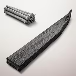 a drawing of an object that looks like a long piece of wood
