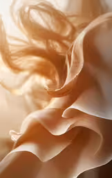 a soft white fabric is flowing across the room