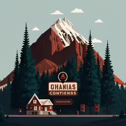 there is an image of the mountains surrounding the town