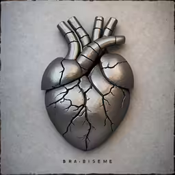 the human heart is broken up and is metal