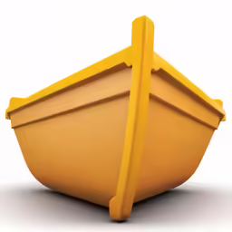 a yellow container that is on the ground